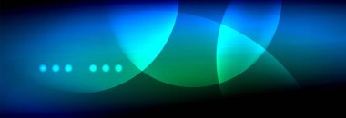 Vektör bulanık neon parlayan çevreler akan ve sıvı kavramı, enerji magic fantastik arka plan ışık