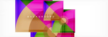 Üçgenler ve daire geometrik arka plan