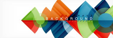 Üçgenler ve daire geometrik arka plan