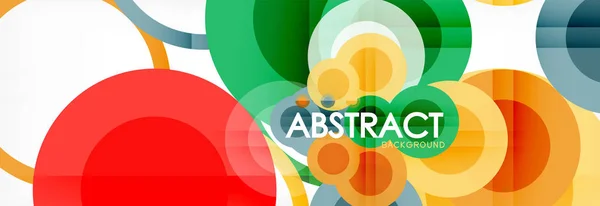 Abstrakte bunte geometrische Komposition - mehrfarbiger Kreishintergrund — Stockvektor