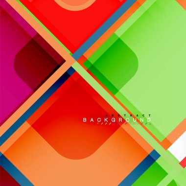 Geometrik arka plan, kağıt sanat tasarlamak için kapak tasarımı, kitap şablonu, poster, cd kapak illüstrasyon kare