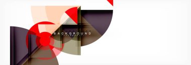 Üçgenler ve daire geometrik arka plan