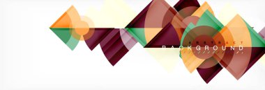 Üçgenler ve daire geometrik arka plan