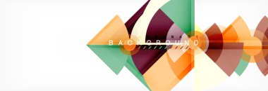 Üçgenler ve daire geometrik arka plan