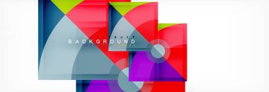 Üçgenler ve daire geometrik arka plan