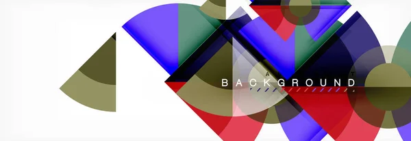 トレンディなサークル コンポジションの幾何学的な背景 ベクター デザイン — ストックベクタ