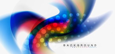 Renk akan dalga, trendy sıvı tasarım şablonu