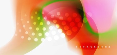 Renk akan dalga, trendy sıvı tasarım şablonu