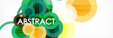 Soyut renkli geometrik kompozisyon - çok renkli daire arka plan