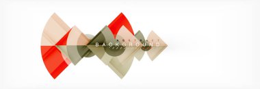 Üçgenler ve daire geometrik arka plan