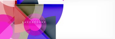 Üçgenler ve daire geometrik arka plan