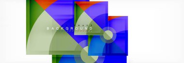 Üçgenler ve daire geometrik arka plan