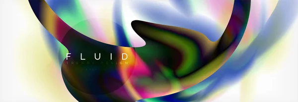 Fondo abstracto holográfico fluido colores onda diseño — Archivo Imágenes Vectoriales