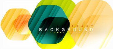 Parlak renk altıgen yanarak bahislerin doğru modern kompozisyon arka plan, parlak cam tasarımı