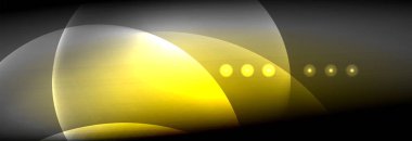 Vektör bulanık neon parlayan çevreler akan ve sıvı kavramı, enerji magic fantastik arka plan ışık