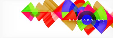 Üçgenler ve daire geometrik arka plan