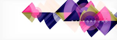 Üçgenler ve daire geometrik arka plan