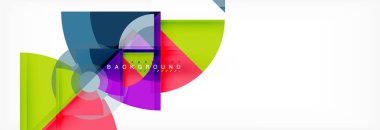 Üçgenler ve daire geometrik arka plan