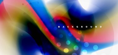 Renk akan dalga, trendy sıvı tasarım şablonu