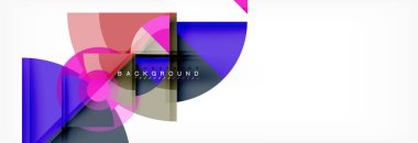 Üçgenler ve daire geometrik arka plan