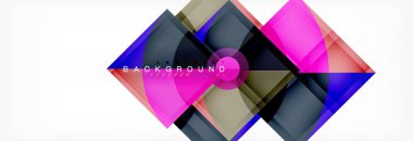 Üçgenler ve daire geometrik arka plan