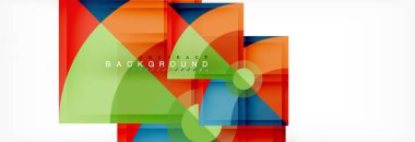 Üçgenler ve daire geometrik arka plan