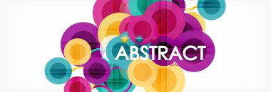 Çakışan daireye arka plan tasarım. İş veya teknoloji sunu veya web broşür kapak, duvar kağıdı için trendy soyut düzeni şablonu. Vektör çizim