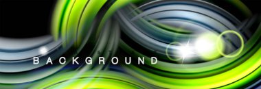 Karıştırma sıvı renk dalgalar siyah akan arka plan soyut tasarım