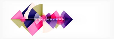 Üçgenler ve daire geometrik arka plan