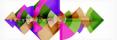 Üçgenler ve daire geometrik arka plan