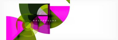 Üçgenler ve daire geometrik arka plan