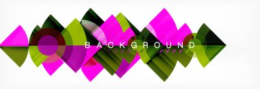 Üçgenler ve daire geometrik arka plan