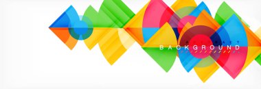 Üçgenler ve daire geometrik arka plan