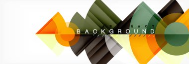 Üçgenler ve daire geometrik arka plan