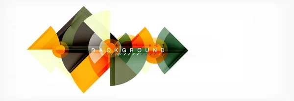 Triangles and circle geometric background — Stock Vector