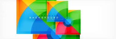 Üçgenler ve daire geometrik arka plan