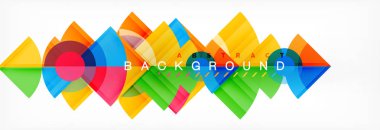 Üçgenler ve daire geometrik arka plan