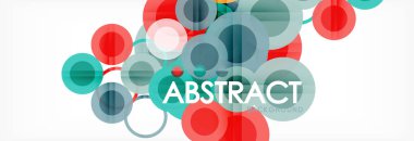 Soyut renkli geometrik kompozisyon - çok renkli daire arka plan