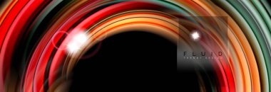 Renk dalgalar siyah, sıvı akan şekillerdeki karıştırma