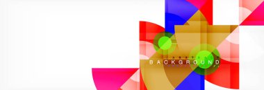 Üçgenler ve daire geometrik arka plan