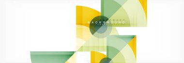 Üçgenler ve daire geometrik arka plan