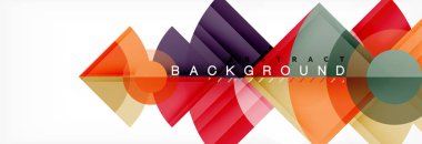 Üçgenler ve daire geometrik arka plan