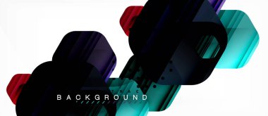 Parlak renk altıgen yanarak bahislerin doğru modern kompozisyon arka plan, parlak cam tasarımı