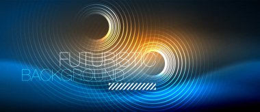 Neon parlayan çevreler arka plan