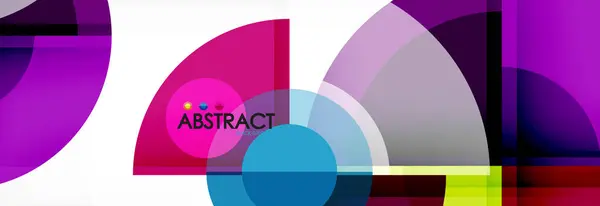 Fondo abstracto círculos brillantes diseño geométrico — Vector de stock