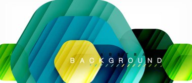 Parlak renk altıgen yanarak bahislerin doğru modern kompozisyon arka plan, parlak cam tasarımı