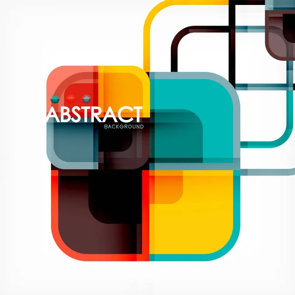 Vierkant geometrische abstracte achtergrond, papier kunst design voor cover ontwerp, sjabloon boek, poster, cd cover illustratie — Stockvector