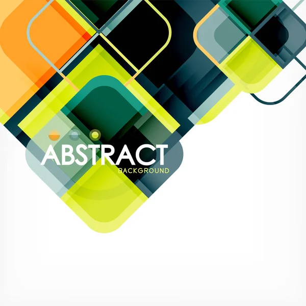 Fondo abstracto geométrico cuadrado, diseño de arte de papel para diseño de portada, plantilla de libro, póster, ilustración de portada de cd — Vector de stock