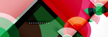 Vektör fantastik daire modern geometrik arka plan şablonu, soyut illüstrasyon