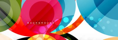 Soyut renkli geometrik kompozisyon - çok renkli daire arka plan